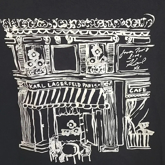 Karl Lagerfeld Paris Cafe T-Shirt - Picture 2 of 12